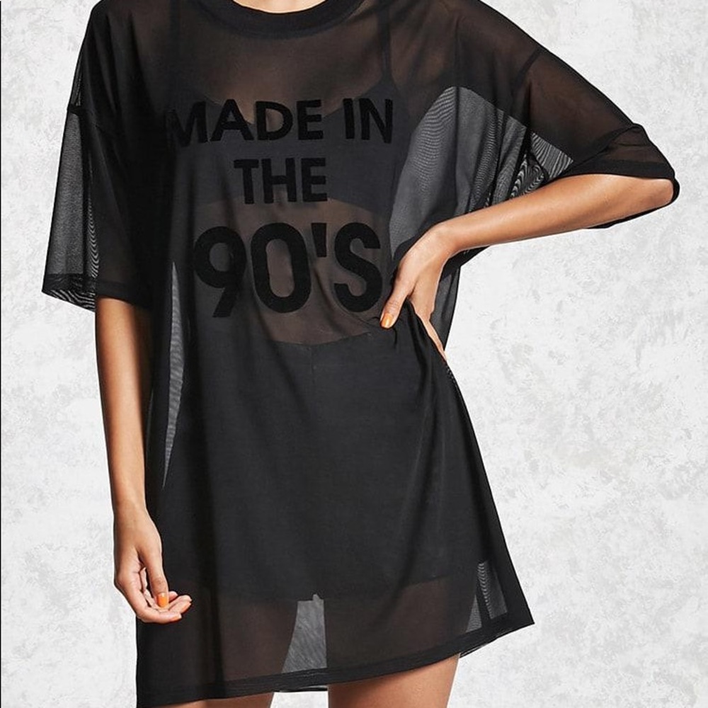 Made in The 90s mesh oversized shirt